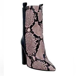 NEW Bruno Premi Black Croc Pointy Boots Sz 40